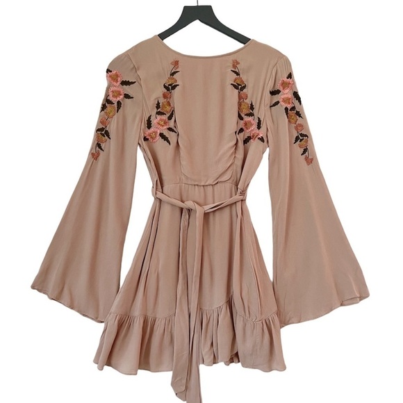 ANGEL BIBA Floral Embellished Fit and Flare Mini Dress Size 8 NWT - Picture 1 of 16